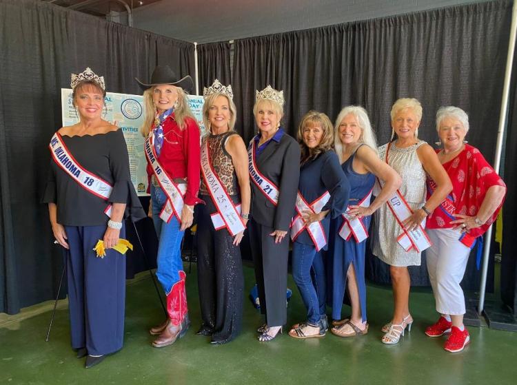 State Fair Senior Day IN OKC with Kay Manning, Dove Schmidt, Queen Kristy Fancher, Kat Gordon, Barbara Waggoner, Deborah Wedel, Debbie Dahl & Carol Kallenberger